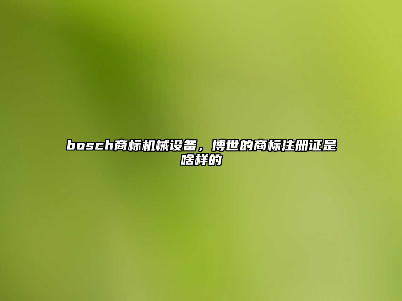 bosch商標(biāo)機(jī)械設(shè)備，博世的商標(biāo)注冊(cè)證是啥樣的