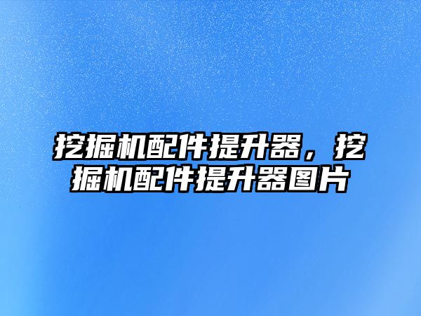 挖掘機配件提升器，挖掘機配件提升器圖片