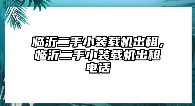 臨沂二手小裝載機(jī)出租，臨沂二手小裝載機(jī)出租電話