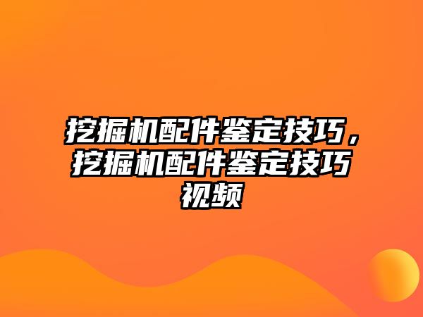 挖掘機(jī)配件鑒定技巧，挖掘機(jī)配件鑒定技巧視頻