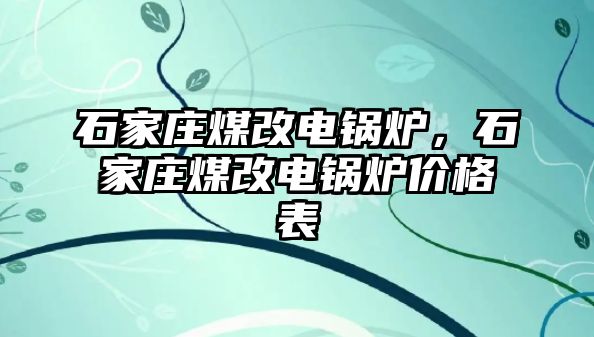 石家莊煤改電鍋爐，石家莊煤改電鍋爐價(jià)格表