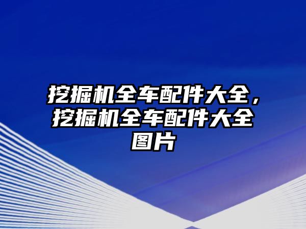 挖掘機(jī)全車配件大全，挖掘機(jī)全車配件大全圖片