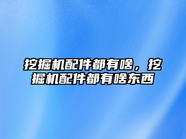 挖掘機配件都有啥，挖掘機配件都有啥東西