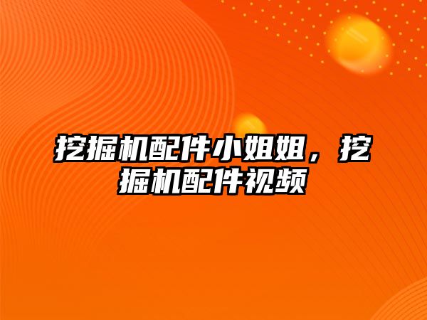 挖掘機配件小姐姐，挖掘機配件視頻