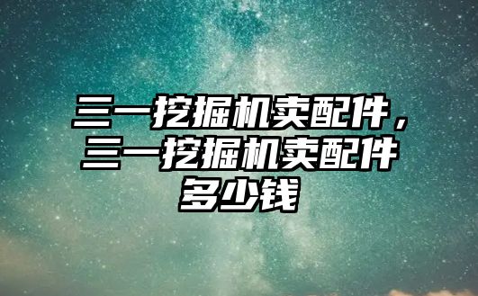 三一挖掘機賣配件，三一挖掘機賣配件多少錢