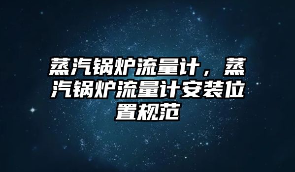 蒸汽鍋爐流量計(jì)，蒸汽鍋爐流量計(jì)安裝位置規(guī)范