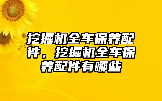 挖掘機(jī)全車保養(yǎng)配件，挖掘機(jī)全車保養(yǎng)配件有哪些