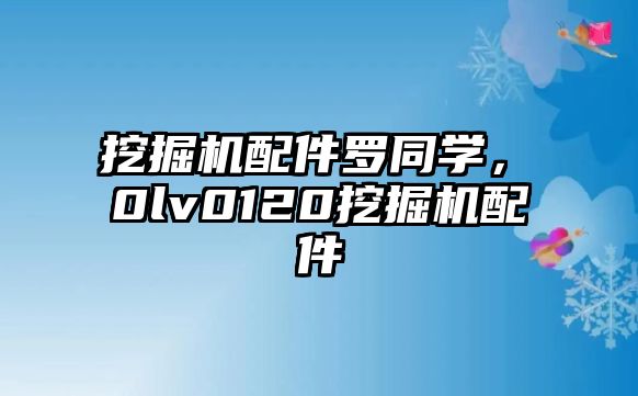 挖掘機(jī)配件羅同學(xué)，ⅴ0lv0120挖掘機(jī)配件