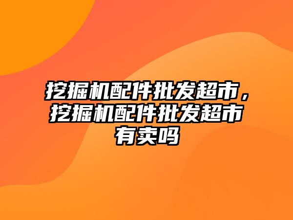 挖掘機(jī)配件批發(fā)超市，挖掘機(jī)配件批發(fā)超市有賣(mài)嗎