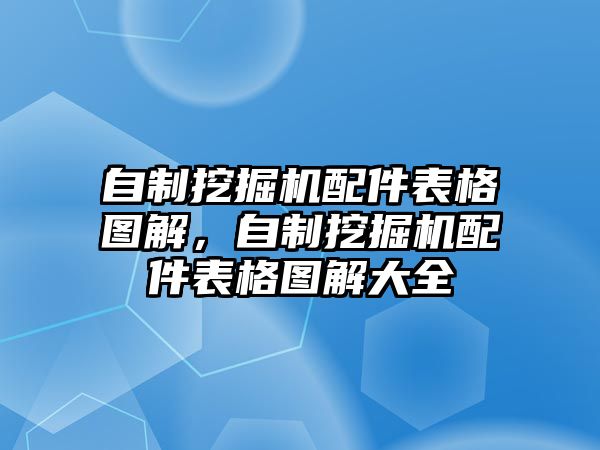 自制挖掘機(jī)配件表格圖解，自制挖掘機(jī)配件表格圖解大全