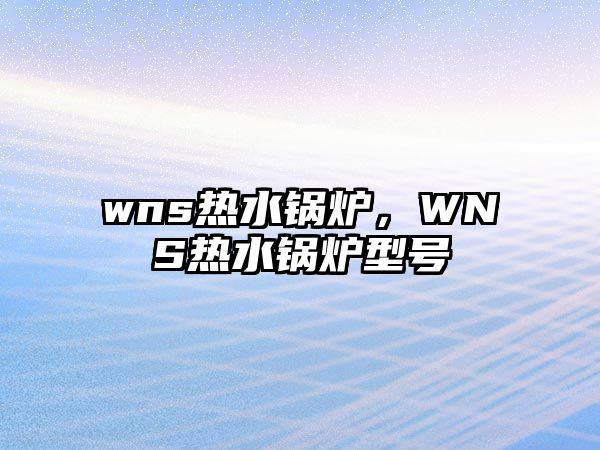 wns熱水鍋爐，WNS熱水鍋爐型號(hào)