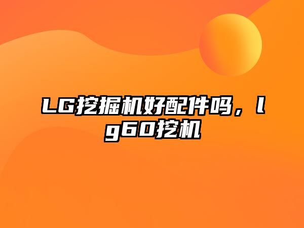 LG挖掘機好配件嗎，lg60挖機