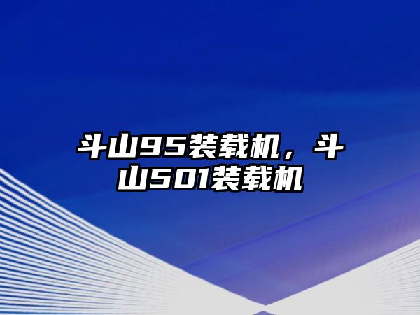 斗山95裝載機(jī)，斗山501裝載機(jī)