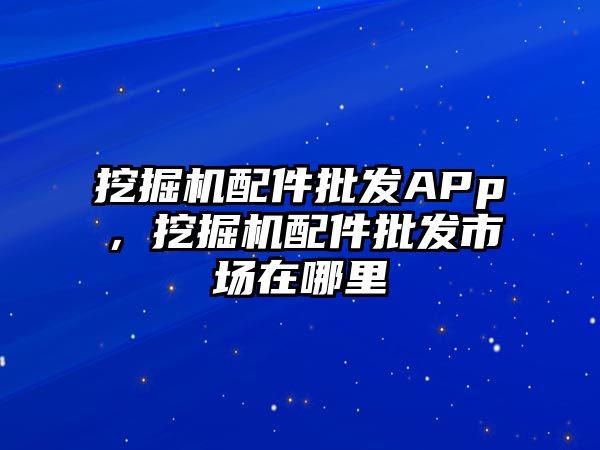 挖掘機配件批發(fā)APp，挖掘機配件批發(fā)市場在哪里