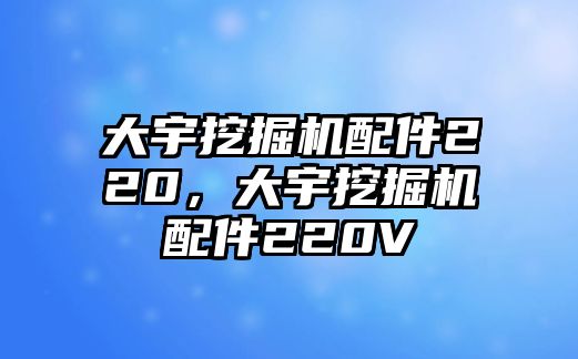 大宇挖掘機(jī)配件220，大宇挖掘機(jī)配件220V