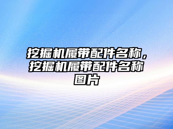 挖掘機履帶配件名稱，挖掘機履帶配件名稱圖片