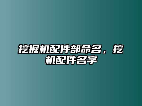 挖掘機(jī)配件部命名，挖機(jī)配件名字