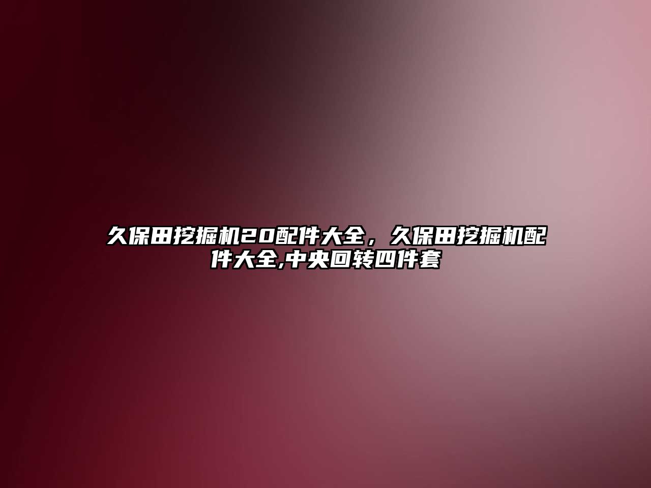 久保田挖掘機20配件大全，久保田挖掘機配件大全,中央回轉(zhuǎn)四件套