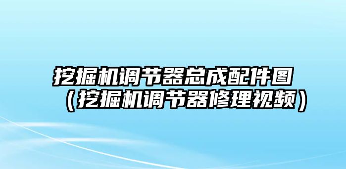 挖掘機調節(jié)器總成配件圖（挖掘機調節(jié)器修理視頻）