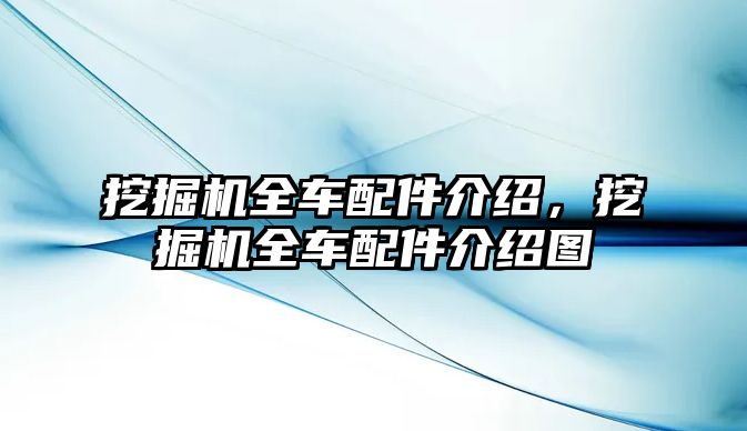 挖掘機(jī)全車配件介紹，挖掘機(jī)全車配件介紹圖