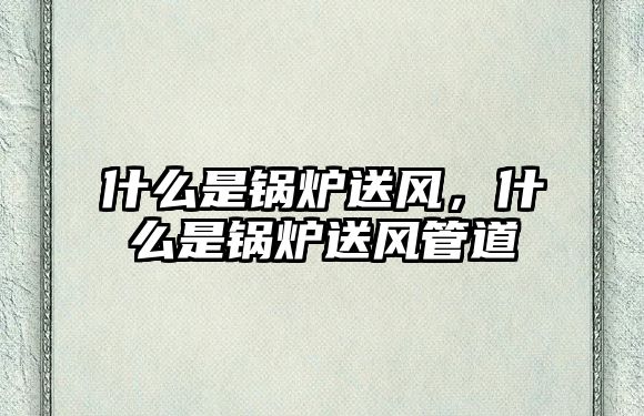 什么是鍋爐送風(fēng)，什么是鍋爐送風(fēng)管道