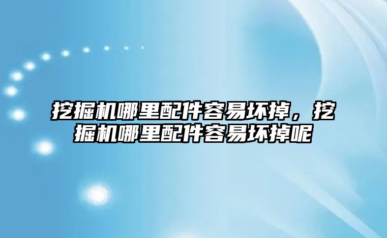 挖掘機哪里配件容易壞掉，挖掘機哪里配件容易壞掉呢