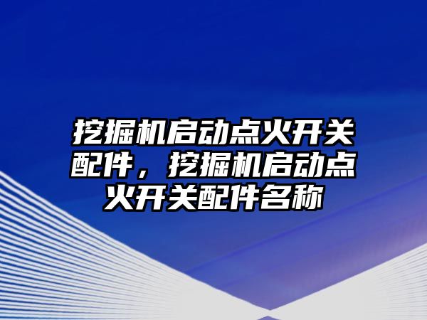 挖掘機啟動點火開關配件，挖掘機啟動點火開關配件名稱