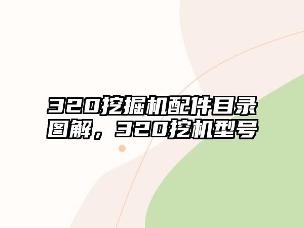 320挖掘機配件目錄圖解，320挖機型號