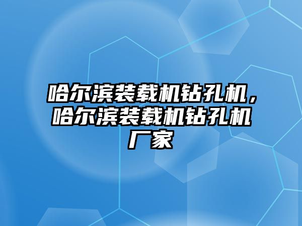 哈爾濱裝載機(jī)鉆孔機(jī)，哈爾濱裝載機(jī)鉆孔機(jī)廠家