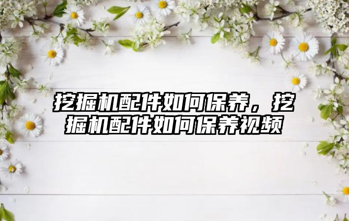 挖掘機配件如何保養(yǎng)，挖掘機配件如何保養(yǎng)視頻