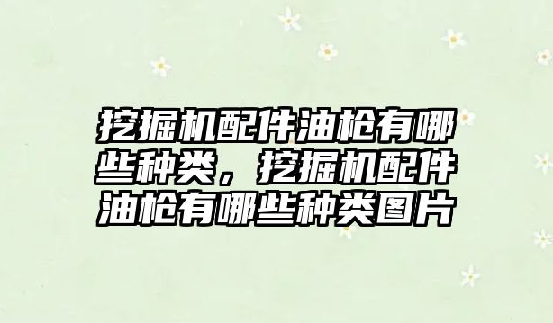 挖掘機配件油槍有哪些種類，挖掘機配件油槍有哪些種類圖片