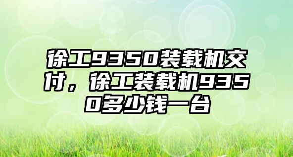 徐工9350裝載機(jī)交付，徐工裝載機(jī)9350多少錢一臺(tái)