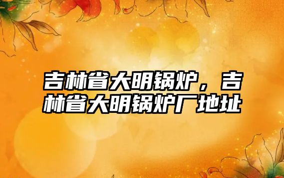 吉林省大明鍋爐，吉林省大明鍋爐廠地址