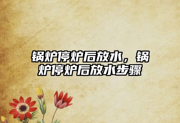 鍋爐停爐后放水，鍋爐停爐后放水步驟