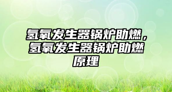 氫氧發(fā)生器鍋爐助燃，氫氧發(fā)生器鍋爐助燃原理