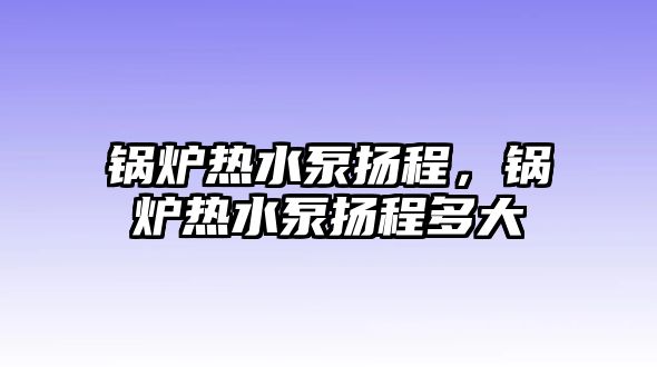 鍋爐熱水泵揚(yáng)程，鍋爐熱水泵揚(yáng)程多大