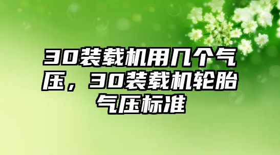 30裝載機(jī)用幾個氣壓，30裝載機(jī)輪胎氣壓標(biāo)準(zhǔn)