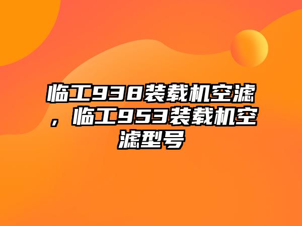 臨工938裝載機(jī)空濾，臨工953裝載機(jī)空濾型號(hào)