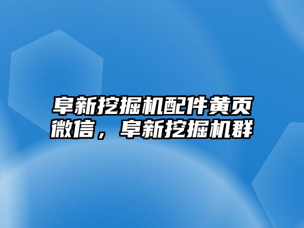 阜新挖掘機配件黃頁微信，阜新挖掘機群