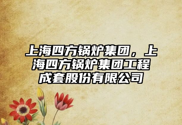 上海四方鍋爐集團(tuán)，上海四方鍋爐集團(tuán)工程成套股份有限公司