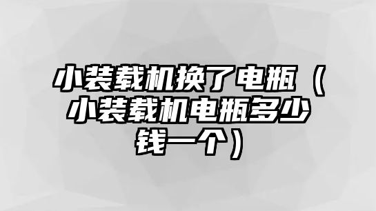 小裝載機(jī)換了電瓶（小裝載機(jī)電瓶多少錢一個(gè)）