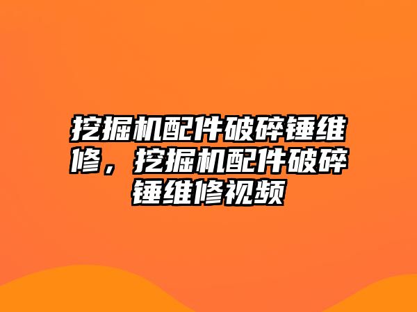 挖掘機(jī)配件破碎錘維修，挖掘機(jī)配件破碎錘維修視頻