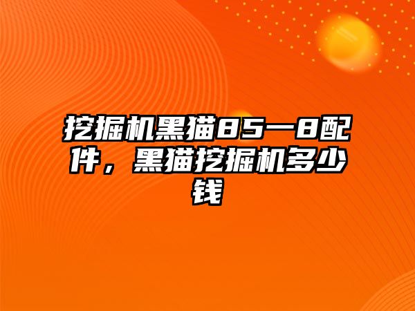 挖掘機(jī)黑貓85一8配件，黑貓挖掘機(jī)多少錢