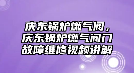 慶東鍋爐燃?xì)忾y，慶東鍋爐燃?xì)忾y門故障維修視頻講解