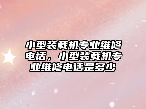 小型裝載機專業(yè)維修電話，小型裝載機專業(yè)維修電話是多少