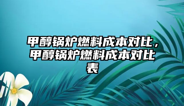 甲醇鍋爐燃料成本對比，甲醇鍋爐燃料成本對比表