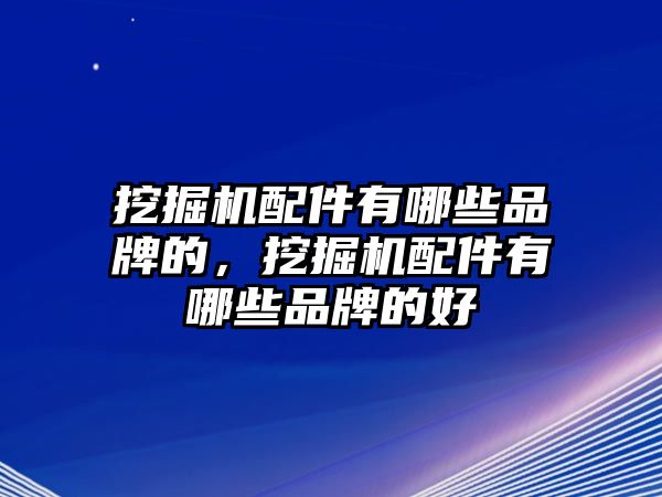 挖掘機(jī)配件有哪些品牌的，挖掘機(jī)配件有哪些品牌的好