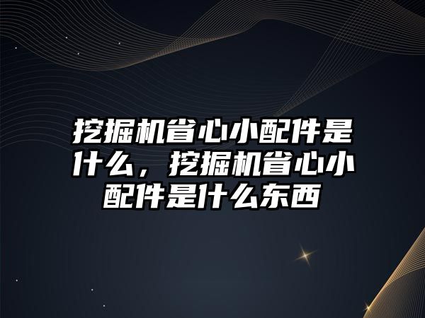 挖掘機省心小配件是什么，挖掘機省心小配件是什么東西