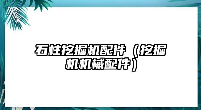 石柱挖掘機配件（挖掘機機械配件）