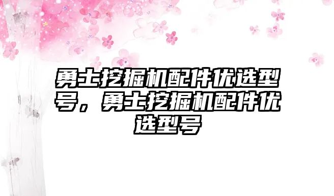 勇士挖掘機配件優(yōu)選型號，勇士挖掘機配件優(yōu)選型號